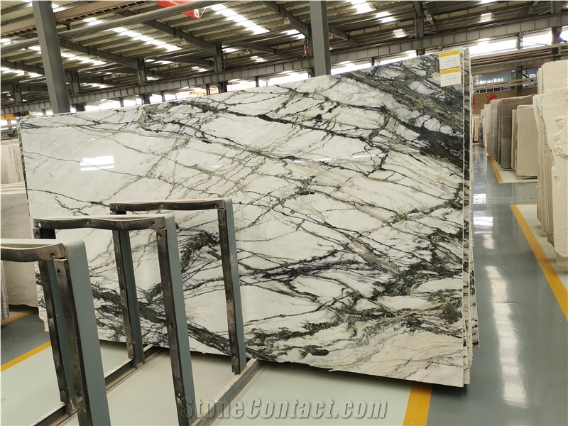 Clivia Marble,Emerald Green Marble Slab