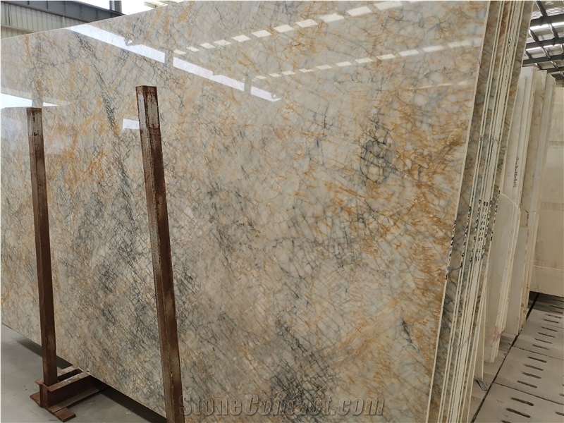 Gold Vein Marble,White Color with Gold Vein