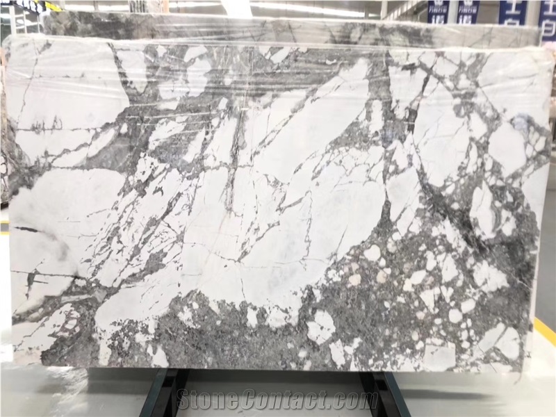 Iceberg White Marble,White with Grey Vein