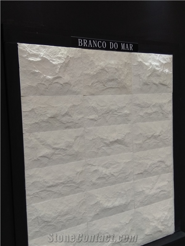 Branco Do Mar Limestone Splitface Wall Tiles