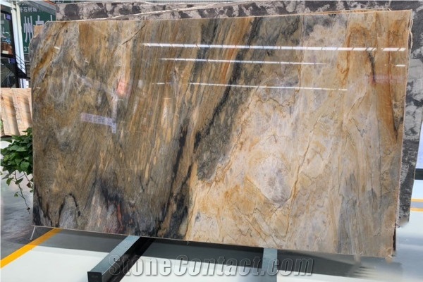 Golden Flame Marble Slabs