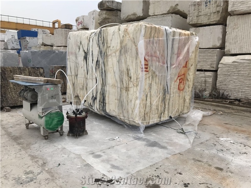 Bamboo Landscaping Painting White Marble Slabs,Floor Covering Walling Cladding Tiles