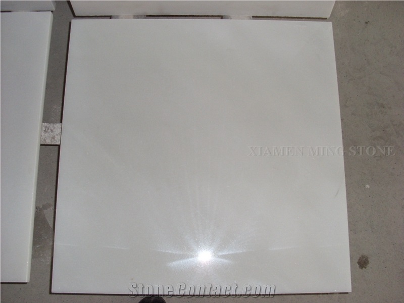 Pure Crystal White Marble Tile Panel,Floor Paving