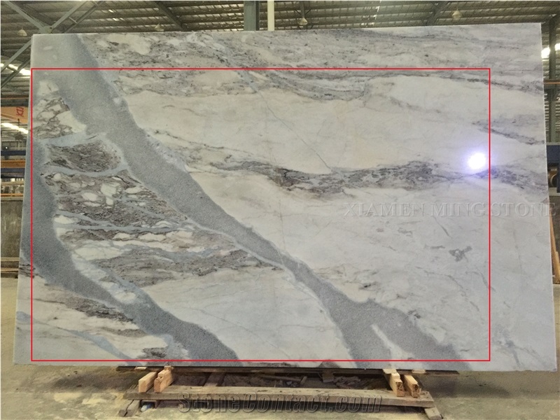 River White Marble Slab with Grey Sand Veins,Panel Tiles Interior Wall,Flooring