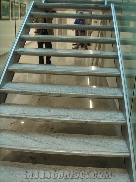 Viscont White Juparana Granite Polished Staircase,Interior Floor Stepping,Risers Stair