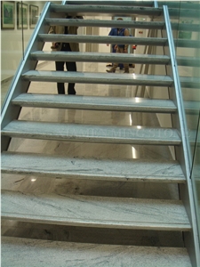 Viscont White Juparana Granite Polished Staircase,Interior Floor Stepping,Risers Stair