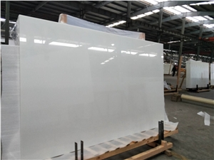 White Crystallized Stone Slab,Artificial Marble,White Nano Glass Panel