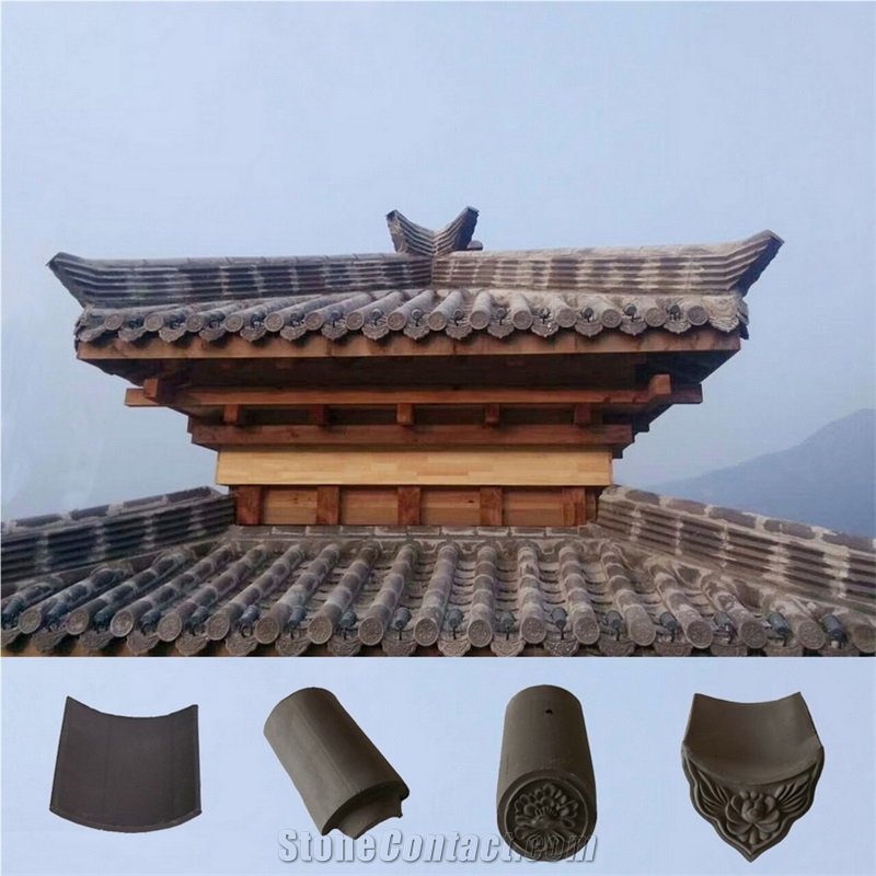 Antique Japanese Style Clay Roof Tiles for Sale