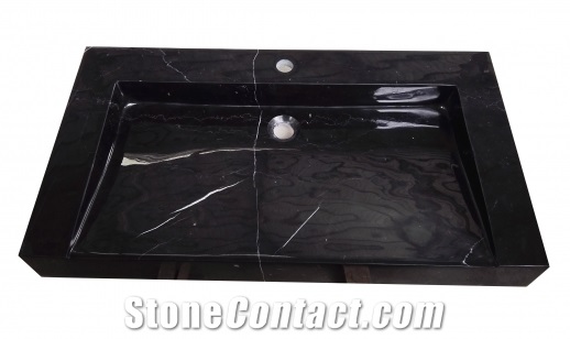Black Marble Sinks Bathroom Sink Stone Basin