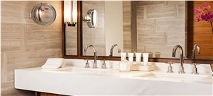 White Marble Vanity Tops for Bathroom
