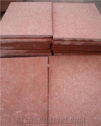 Chinese Red Porhyry Flamed Flooring Tiles