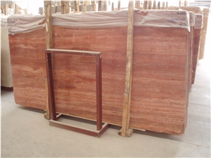 Red Travertine Slabs,Wall Cladding,Tiles