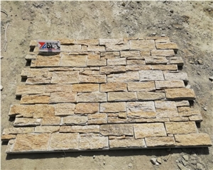 Yellow Stacked Stone Veneer for Wall Cladding