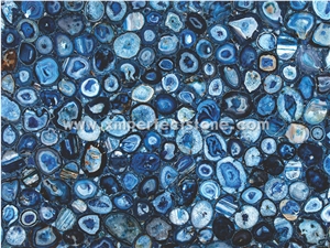 Semiprecious Stone Slabs Blue Agate Slab Tiles
