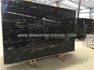 Silver Dragon Dark Marble Slabs with Natural Wave