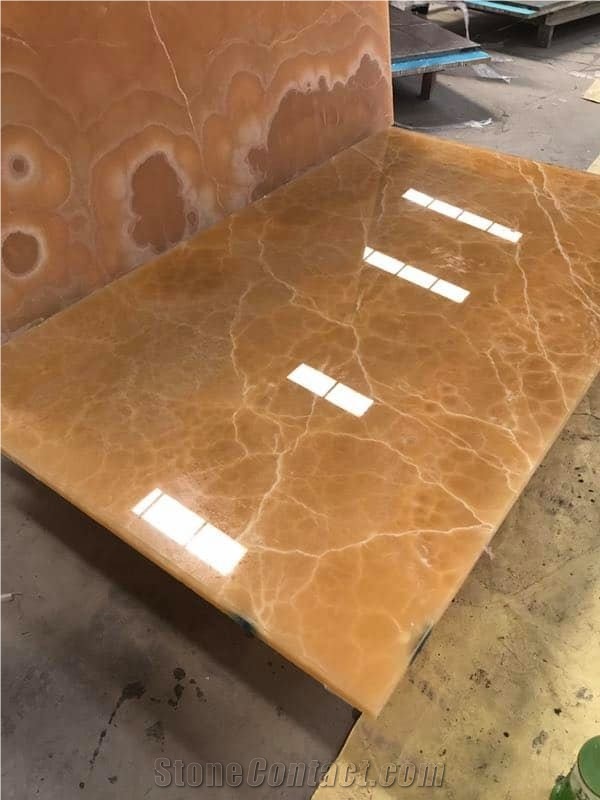 Agate Yellow Onyx Tiles for Project Building