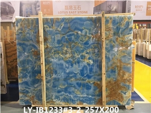 China Cheap Blue Onyx Slabs