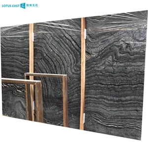 Silver Wave Black Oak Ancient Wood Marble