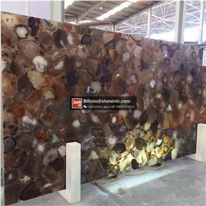 Grey Agate Slabs Semiprecious Stone