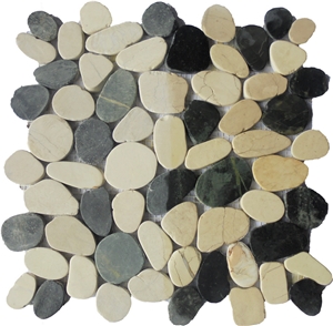 Mix White & Black Slice Mosaic Tile Int. 30 X 30