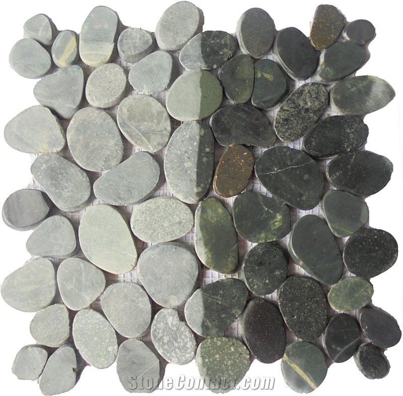 Swarthy Black Slice Mosaic Tile Int. 30 X 30