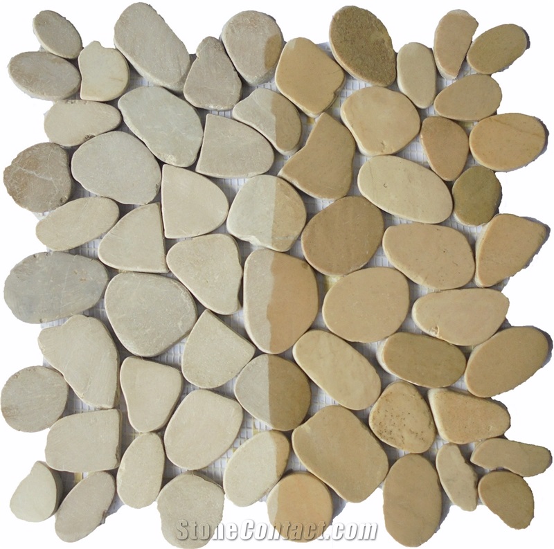 Tan/Cream Slice Tile Mosaic Int. 30 X 30