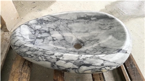 China White Marble Wash Basins, Marble Sinks