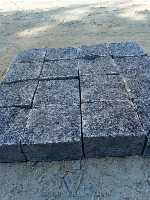 Black Granite Cube Stone