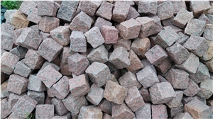 Red Granite Cobbles/ Cubes