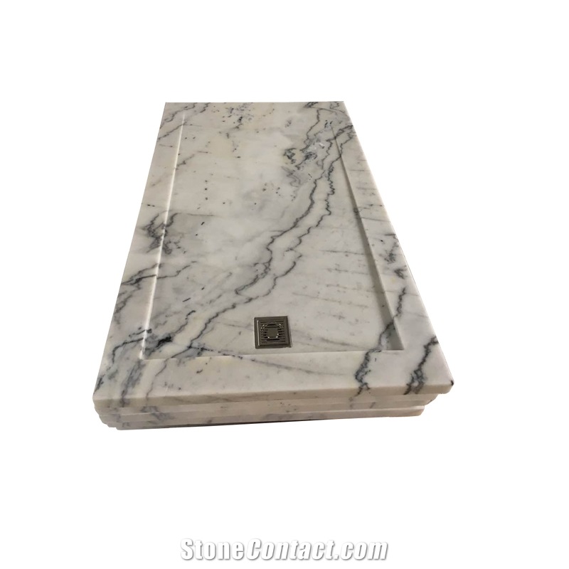 Bathroom Marble Shower Tray Guangxi White