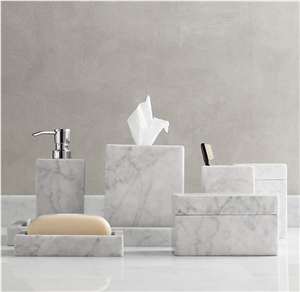 Marble White Marble Bathroom Accessories