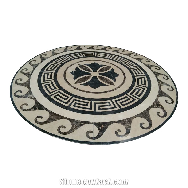 Round Water Jet Classic Pattern Marble Designs