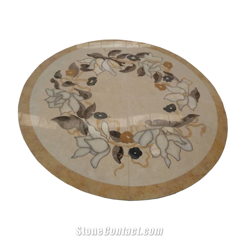 Round Water Jet Classic Pattern Marble Designs