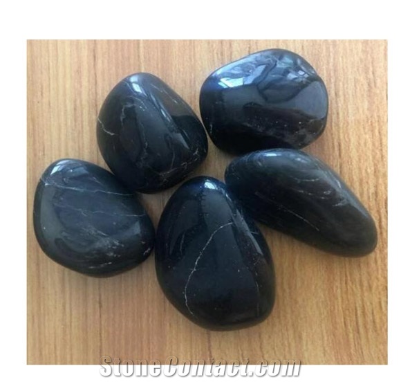 A Grade High Polished Garden Black Stone Pebbles