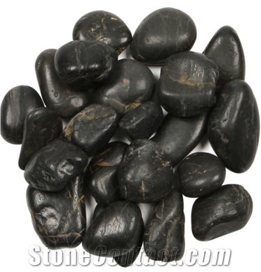 A Grade High Polished Garden Black Stone Pebbles