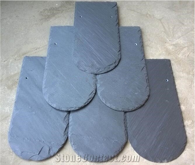 Natural Stone Slate Black Roofing Tile