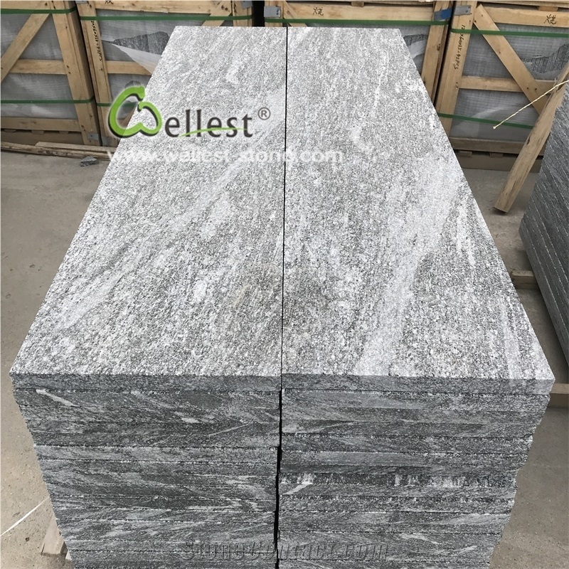 Outdoor Landscaping Grey Granite Stairs Treads from China