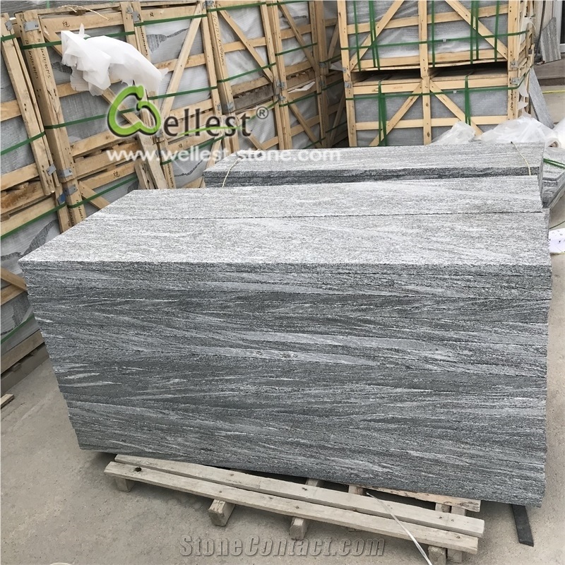 Outdoor Landscaping Grey Granite Stairs Treads from China