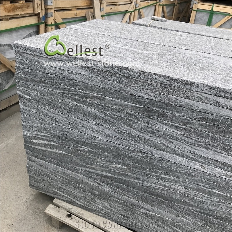 Outdoor Landscaping Grey Granite Stairs Treads from China