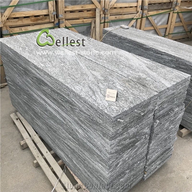 Outdoor Landscaping Grey Granite Stairs Treads from China