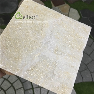Split Beige Quartzite Wall Cladding Stone Tiles