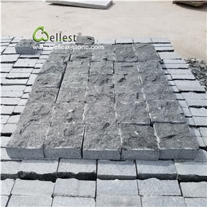 Split Black Granite Driveway Cube Stone Paver