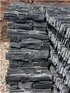 Natual Charcoal Black Random Quartzite Ledge Stone