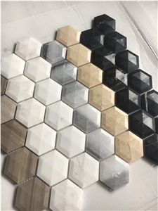 Marble Mosaic Tile,Marble 3d Mosaic Tile