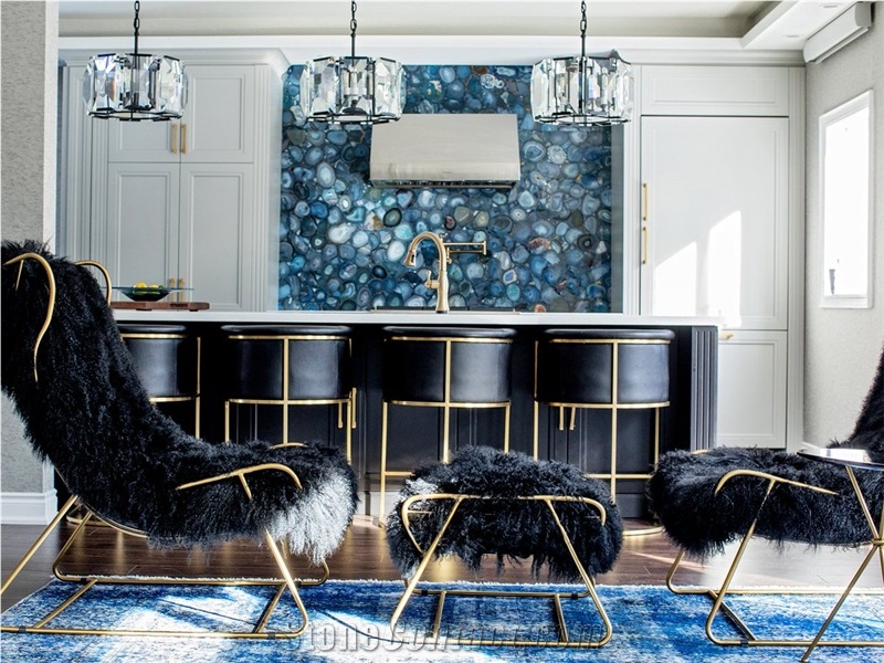 Furniture Gemstone Agate Kitchen Backsplash Tiles Wall
