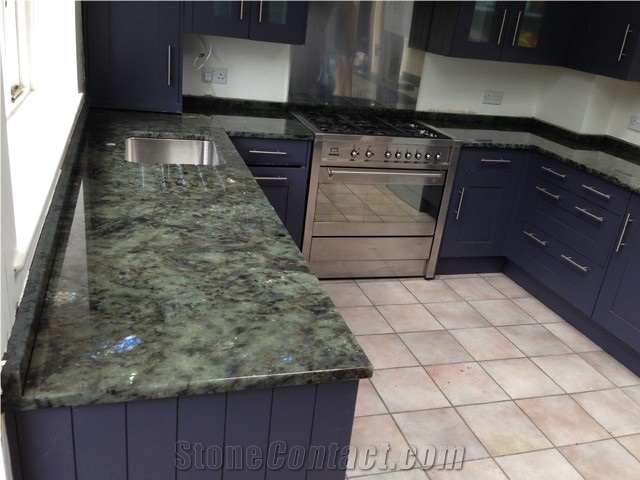 Labradorite Blue Granite Kitchen Top