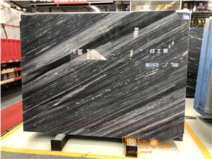 Cartier Grey Snowflake Black marble slabs tiles