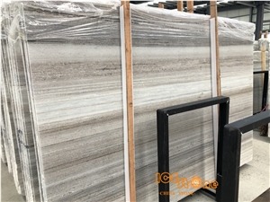China Crystal Grain Wood grey marble slabs tiles