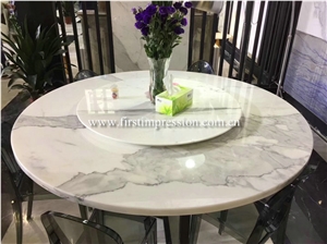 Bianco Calacatta Stone Reception Desk/Coffee Table