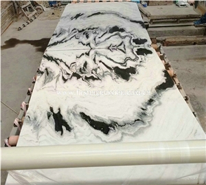 Cheap China Panda White Marble Tiles for Floor